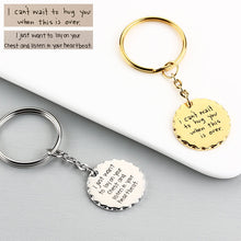 Actual Fingerprint Handwriting Keychain, Memorial Thumbprint Keyring