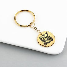 Voice QR Code Personalized Round Lace Keychain, Unique Gift for Friends