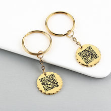 Voice QR Code Personalized Round Lace Keychain, Unique Gift for Friends