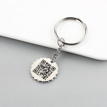 Voice QR Code Personalized Round Lace Keychain, Unique Gift for Friends