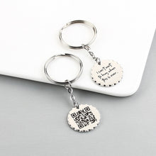 Voice QR Code Personalized Round Lace Keychain, Unique Gift for Friends