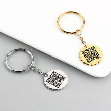 Voice QR Code Personalized Round Lace Keychain, Unique Gift for Friends