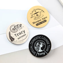 Colorful Personalized Customized Initial Letter ID Round Badge