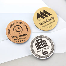 Colorful Personalized Customized Initial Letter ID Round Badge