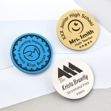 Company Logo Identity Badge Initials Engraved Brooch