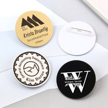 Colorful Personalized Customized Initial Letter ID Round Badge