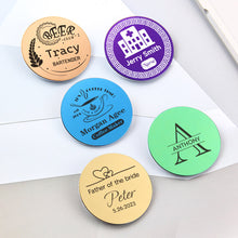 Colorful Personalized Customized Initial Letter ID Round Badge