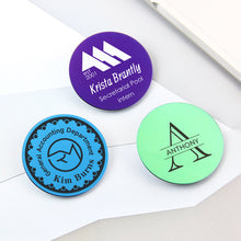 Colorful Personalized Customized Initial Letter ID Round Badge