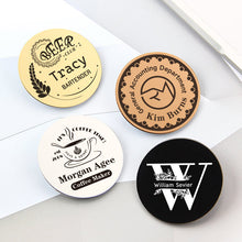 Colorful Personalized Customized Initial Letter ID Round Badge