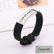 Handwritten Fingerprint Customizable Personalized Rubber Strap Bracelet