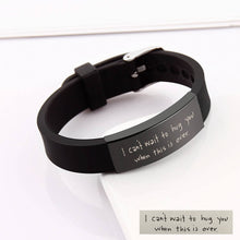 Handwritten Fingerprint Customizable Personalized Rubber Strap Bracelet