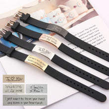 Handwritten Fingerprint Customizable Personalized Rubber Strap Bracelet