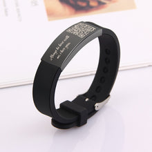 Music Voice QR Code Customizable Personalized Rubber Strap Bracelet