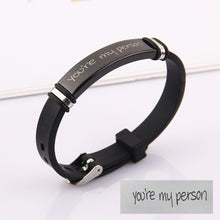 Handwritten Fingerprint Personalized Rubber Strap Bracelet