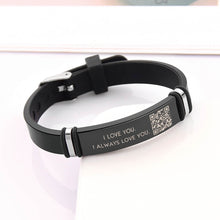 Music Or Voice QR Code Personalized Rubber Strap Bracelet