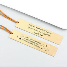 Personalized Long Metal Bookmark Gold, Customized Gift