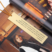 Personalized Long Metal Bookmark Gold, Customized Gift