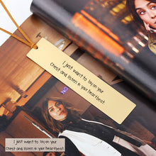 Real fingerprint handwritten long bookmark, personalized and unique gift