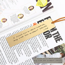 Real fingerprint handwritten long bookmark, personalized and unique gift