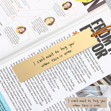 Real fingerprint handwritten long bookmark, personalized and unique gift