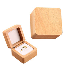 Solid Wooden Jewelry Ring Storage Box