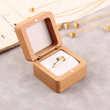 Solid Wooden Jewelry Ring Storage Box