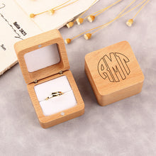 Solid Wooden Jewelry Ring Storage Box