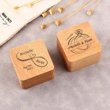 Solid Wooden Jewelry Ring Storage Box
