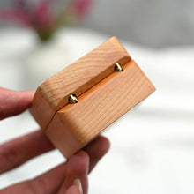 Solid Wooden Jewelry Ring Storage Box