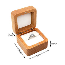 Solid Wooden Jewelry Ring Storage Box