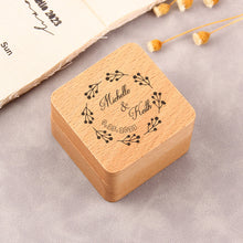 Double Slot Wooden Custom Wedding Ring Box