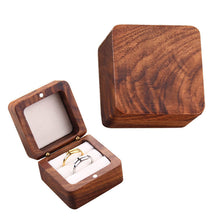 Double Slot Wooden Custom Wedding Ring Box