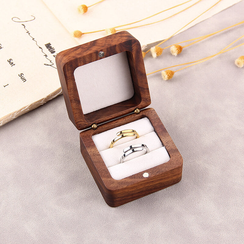 Personalized Ring Bearer Box, Engagement Wooden Ring Holder