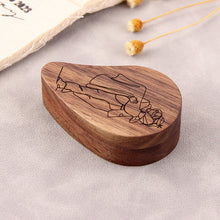 Heart Shape Solid Wooden Personalized Ring Box for Wedding Ceremony