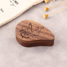 Heart Shape Solid Wooden Personalized Ring Box for Wedding Ceremony