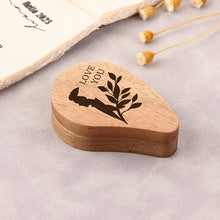 Heart Shape Solid Wooden Personalized Ring Box for Wedding Ceremony