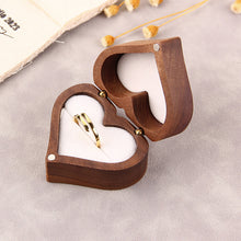Rustic Engagement Ring Box Heart Wedding Ring Wooden Box