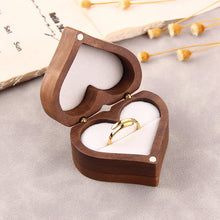 Rustic Engagement Ring Box Heart Wedding Ring Wooden Box
