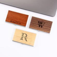 Personalized Wood Business Card Case, Unique personalized business card holder