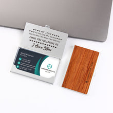 Personalized Wood Business Card Case, Unique personalized business card holder