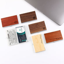 Personalized Wood Business Card Case, Unique personalized business card holder