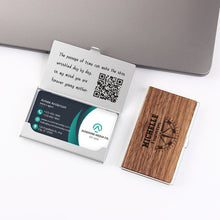 Wood Business Card holder, Personalized Wooden Business Card Case