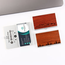 Wood Business Card holder, Personalized Wooden Business Card Case