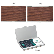 Personalized Wood Business Card Case, Unique personalized business card holder