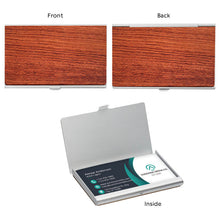 Personalized Wood Business Card Case, Unique personalized business card holder