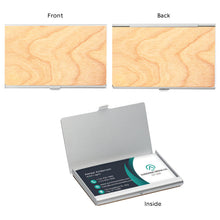 Personalized Wood Business Card Case, Unique personalized business card holder