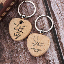 Personalized Wooden Keychain, Longitude Latitude Coordinates Keychain
