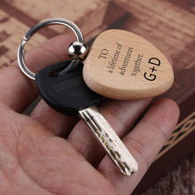 Personalized Wooden Keychain, Longitude Latitude Coordinates Keychain