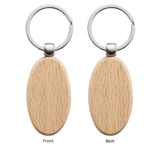 Wooden Keyring Engraved With Photo or Any Text, Personalized Wooden Keychain