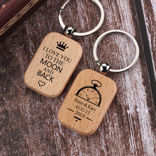 Personalized Wood Keychain,Custom Wooden Keychain